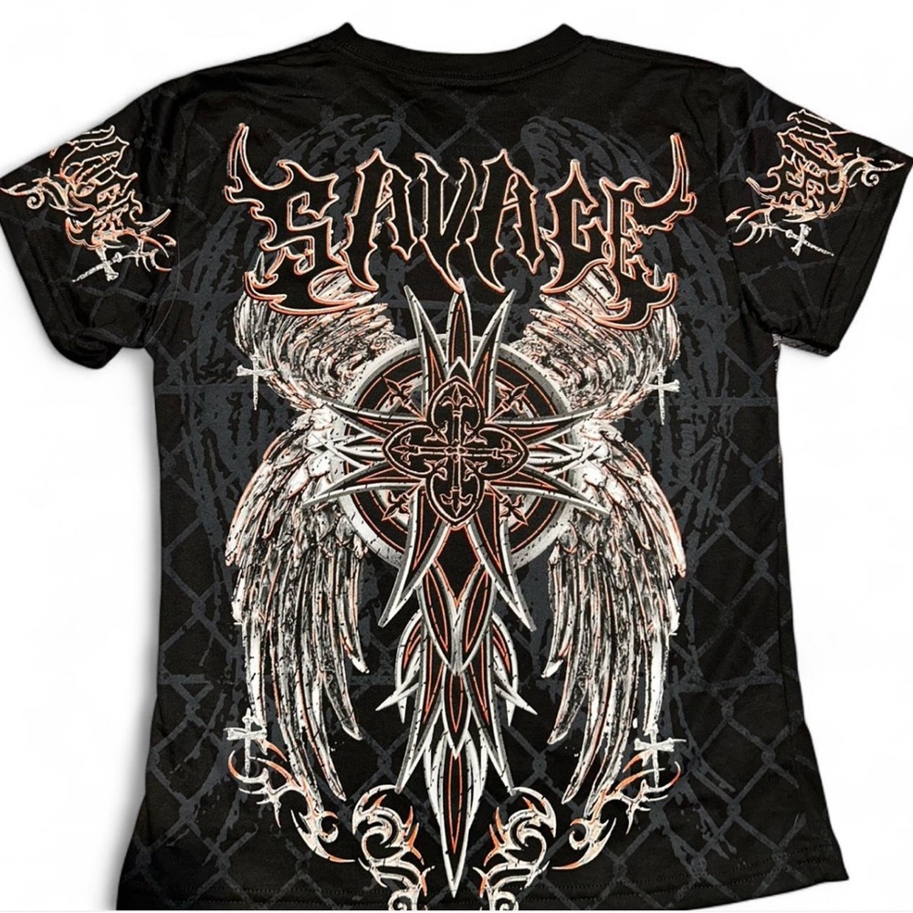 Black Graphic T-Shirt y2k style
